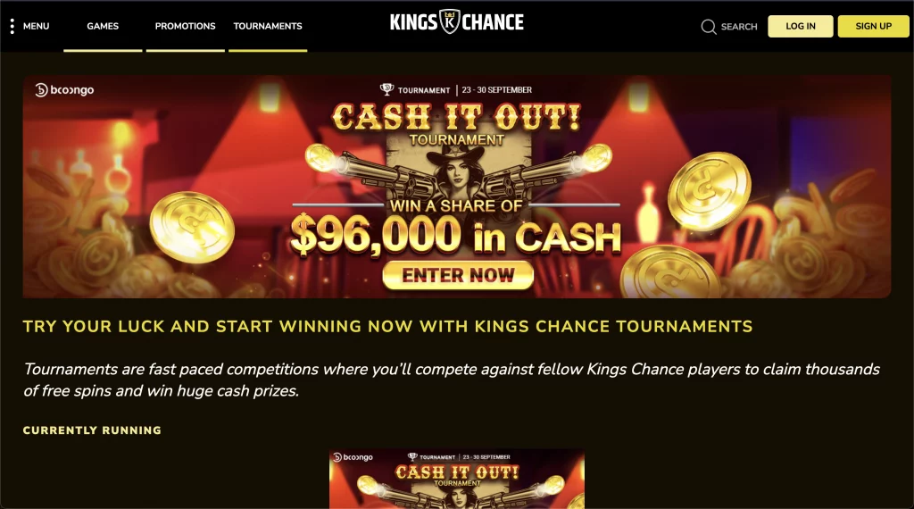 kings chance tournaments