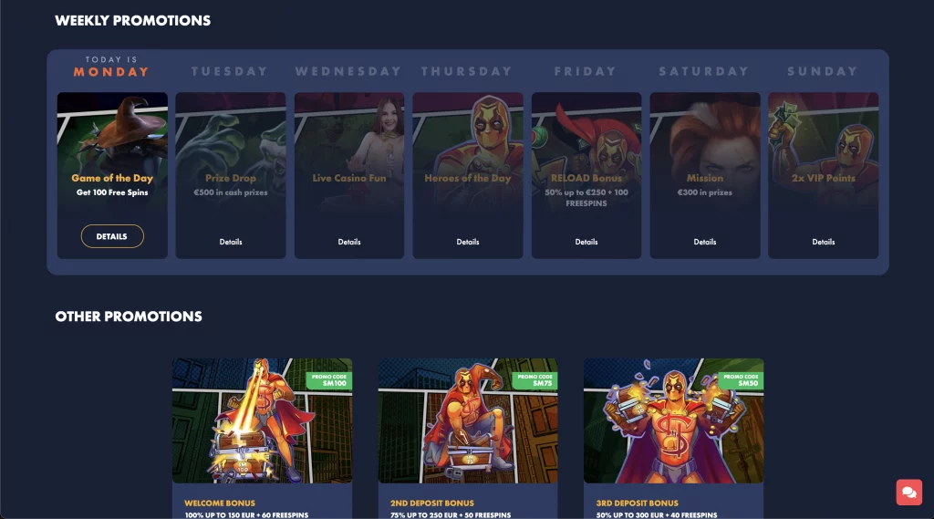 Slotman casino promotion page
