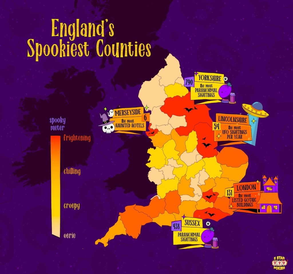 Spooky counties map